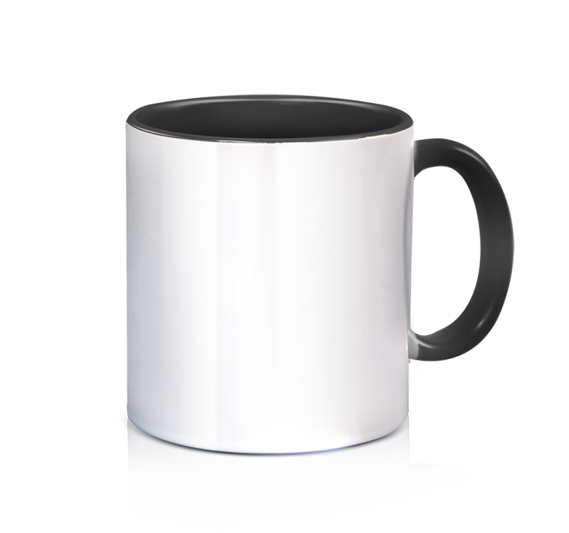 Ceramic 3 Tone Mug - Black - 11oz