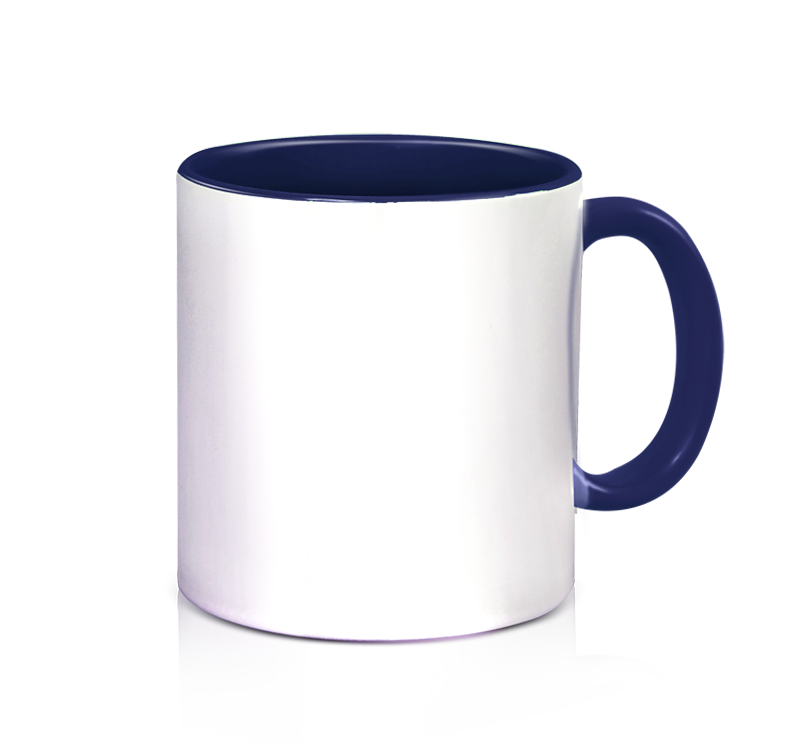 Ceramic 3 Tone Mug - Dark Blue - 11oz