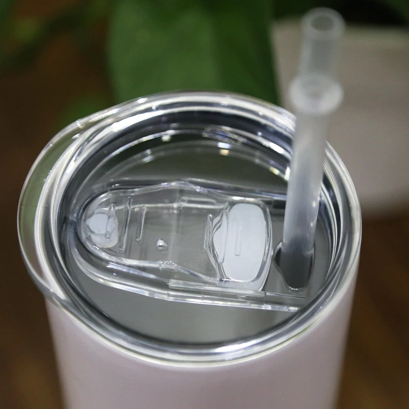 20oz Stainless Steel Skinny Straight Tumbler - White