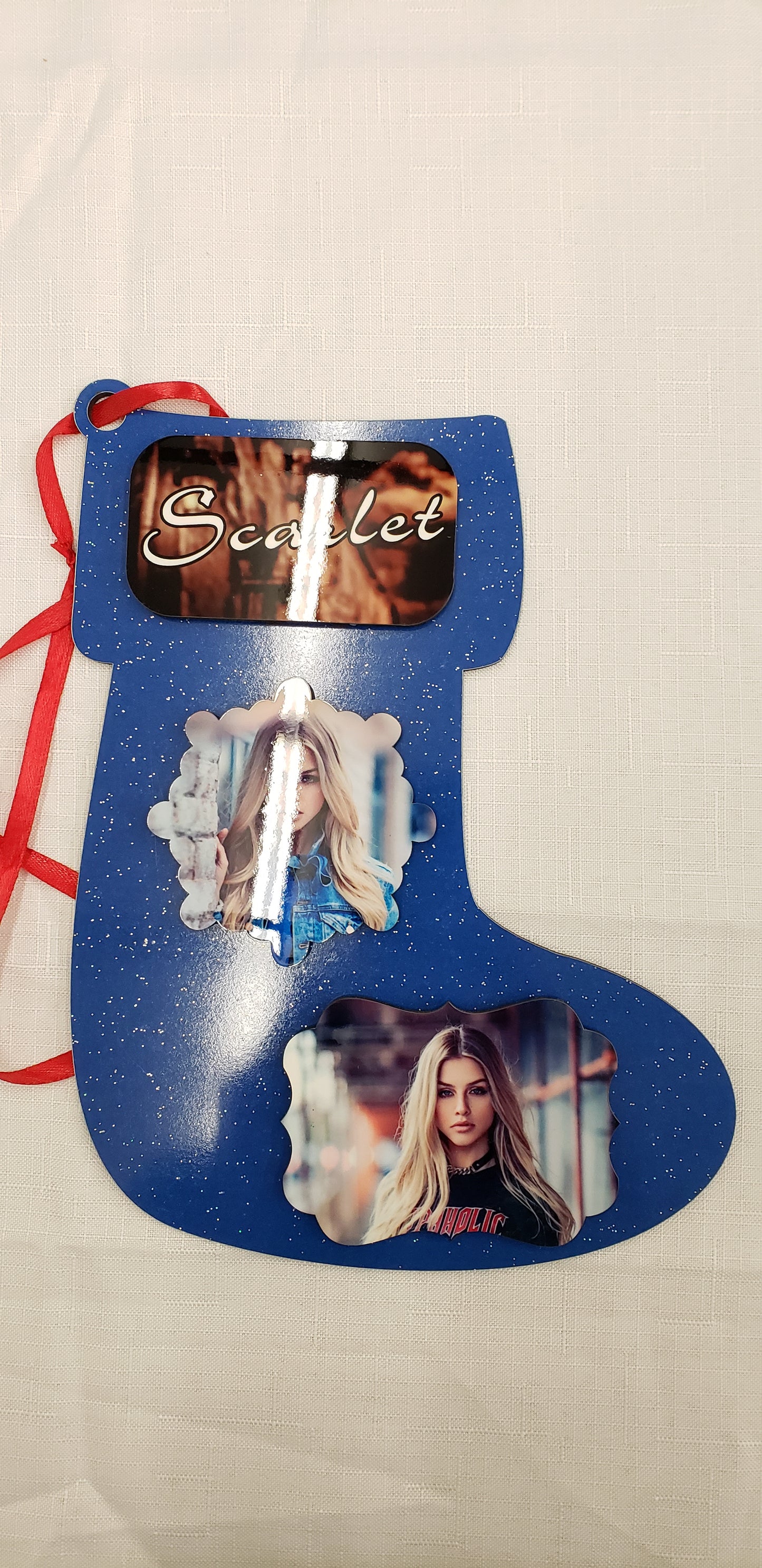 Stocking - Hardboard - Blue