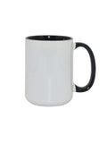 Ceramic 3 Tone Mug - Black - 15oz