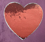 SEQUIN PATCH HEART - RED