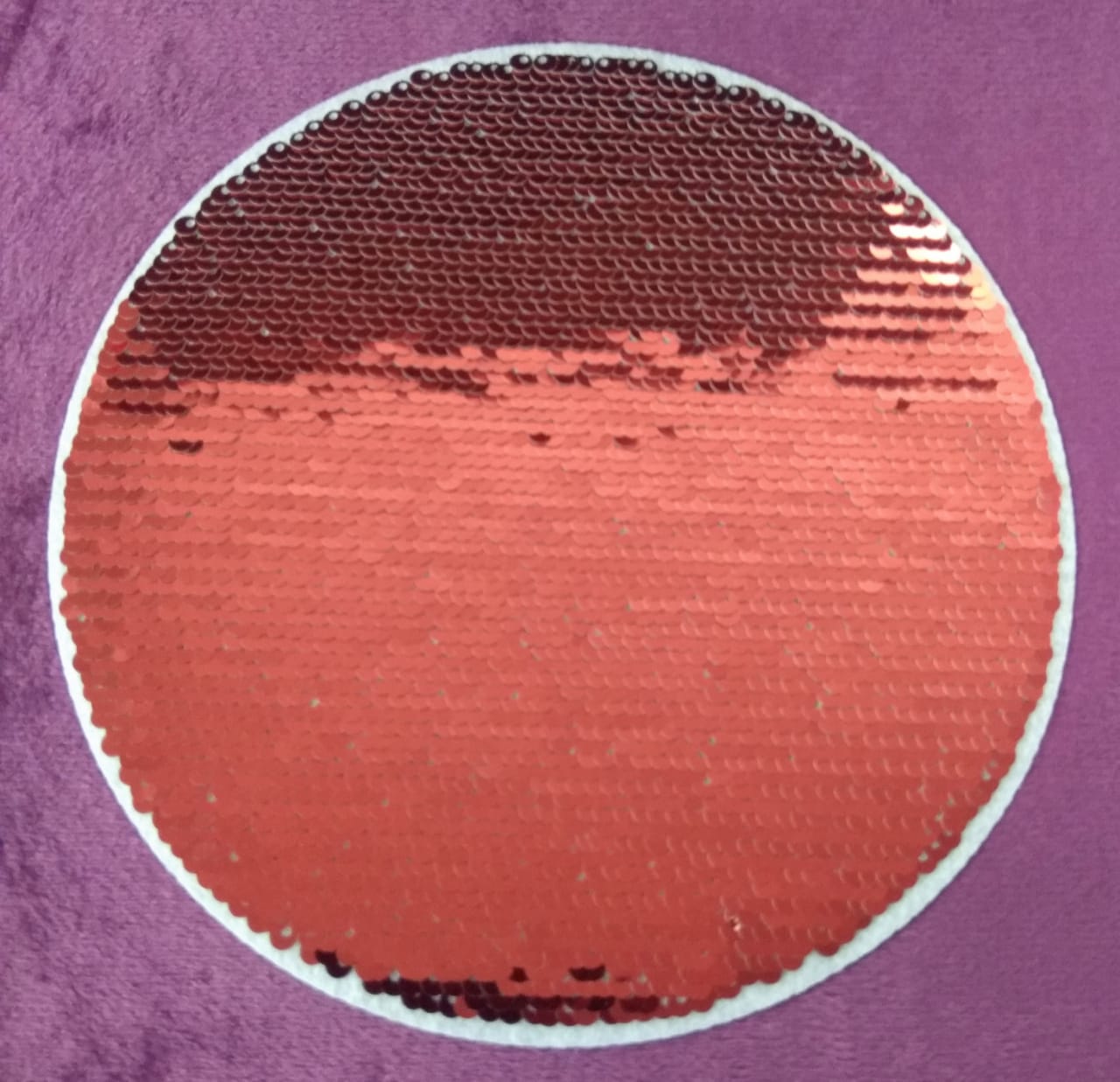 SEQUIN PATCH ROUND - RED