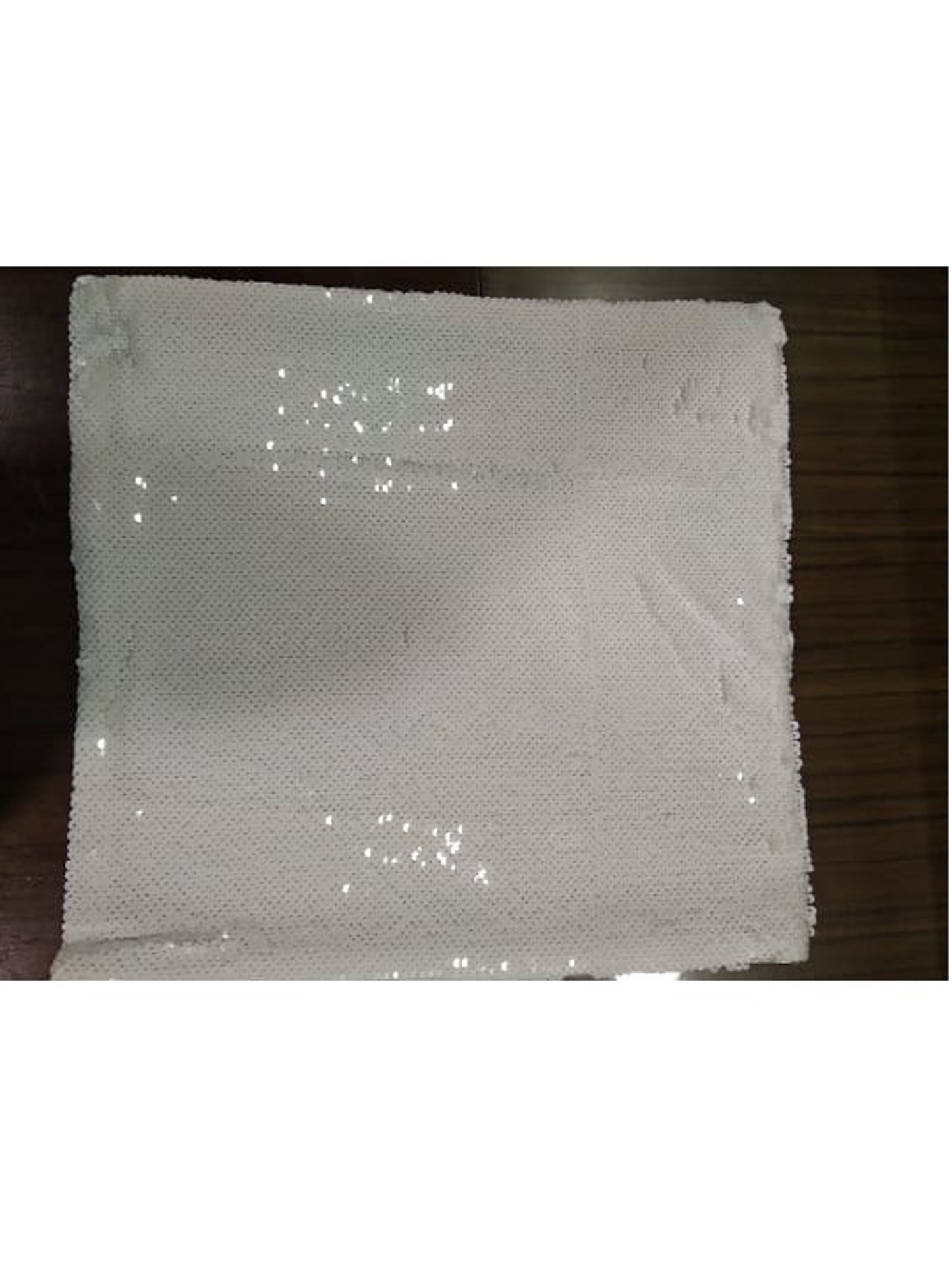 Sequin Pillow Case Square - White