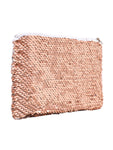 Sequin Cosmetic Pouch - Rose Gold