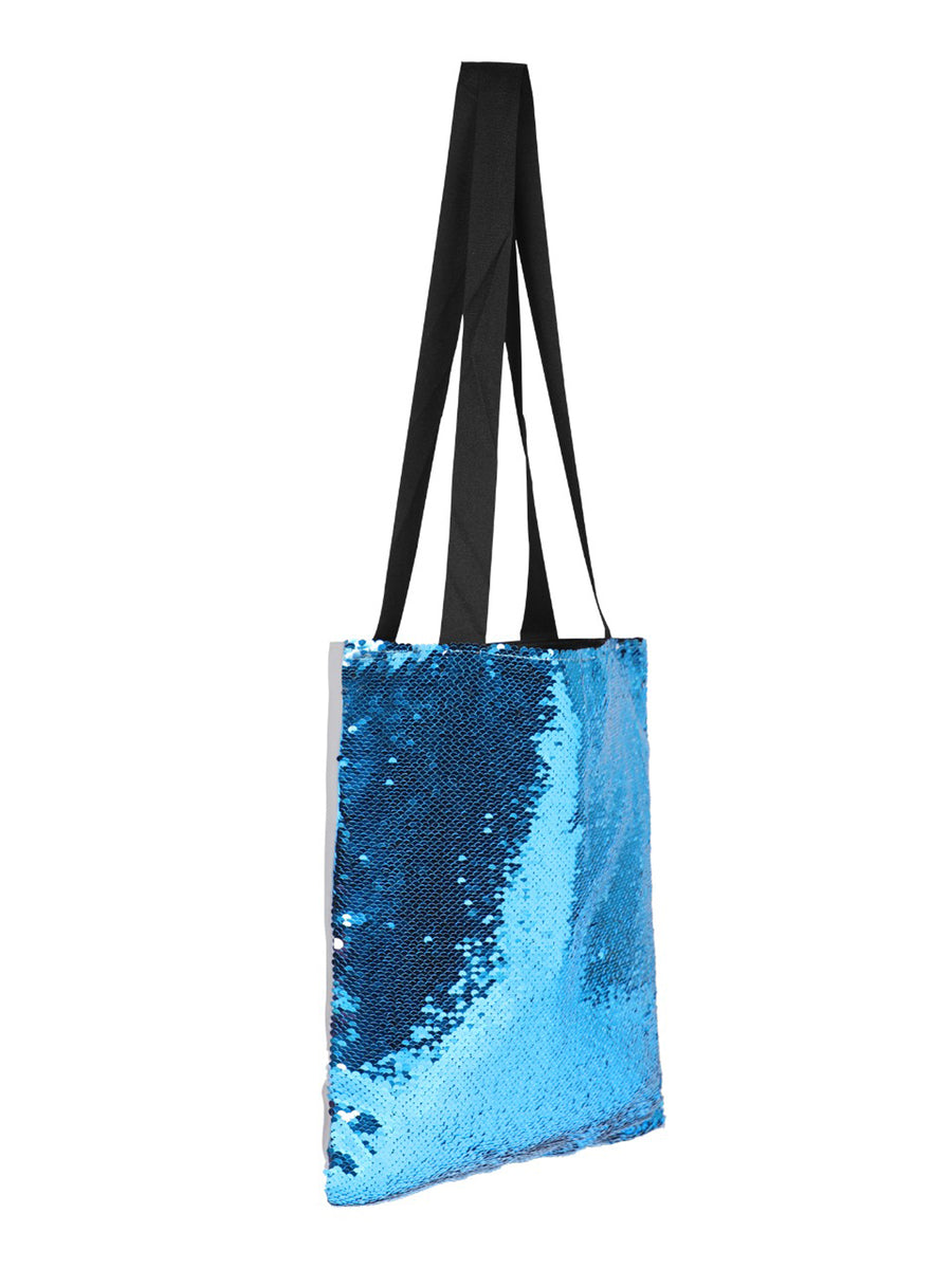 Aqua Blue glitter sparkles Rain Cloud quote Tote Bag