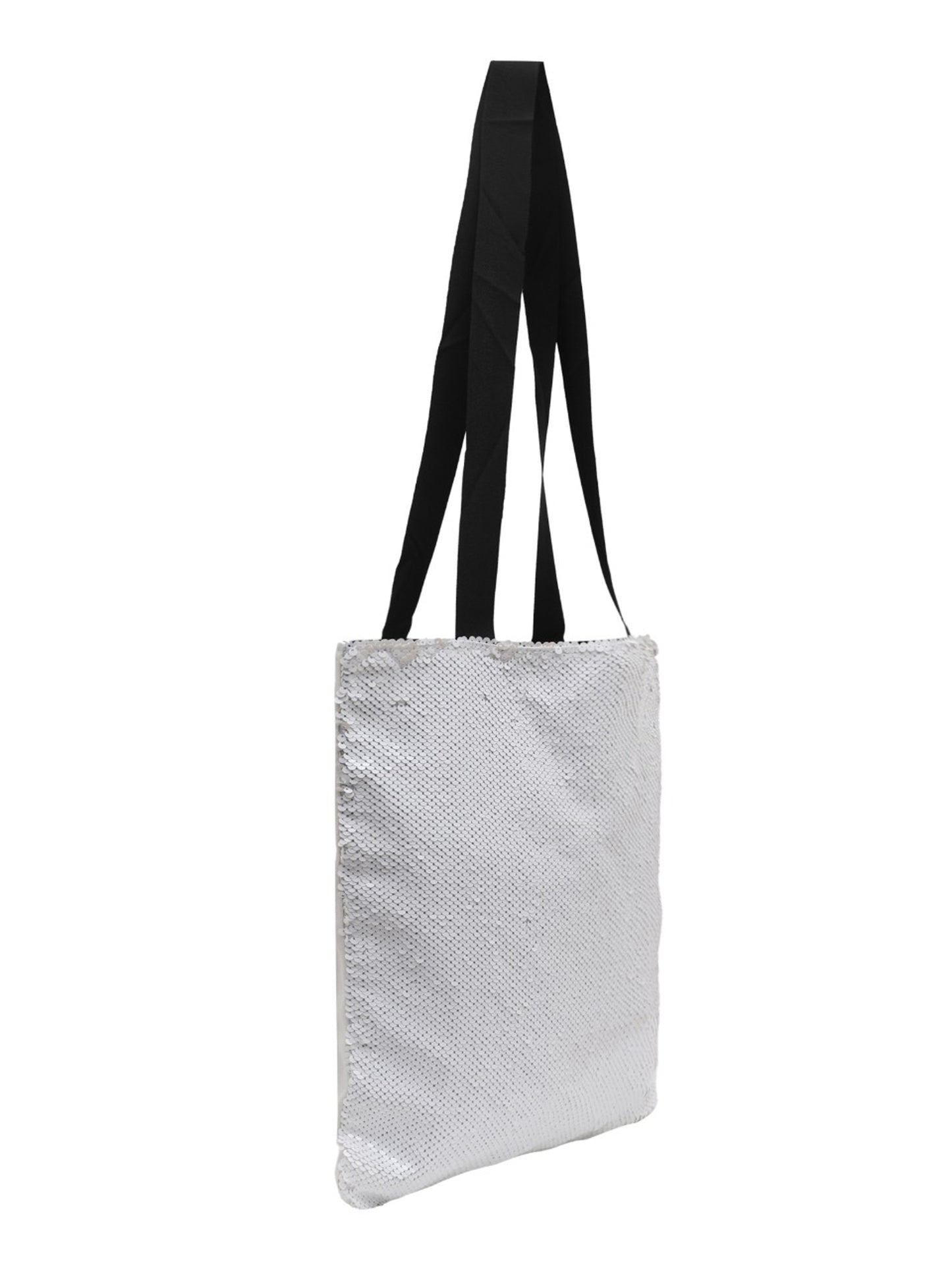 Sequin Tote Bag - White