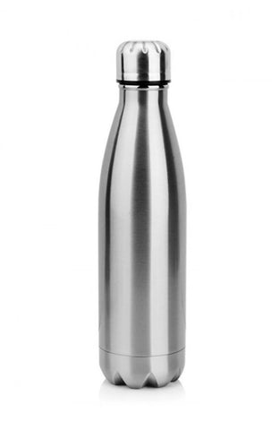 Stainless Steel Cola Shaped bottle - Silver - 17oz / 500ml