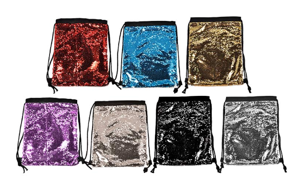 SEQUIN DRAWSTRING BAG