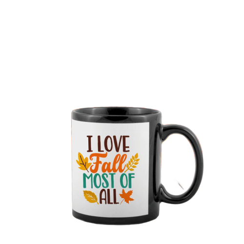 BLACK MUGS WHITE PATCH
