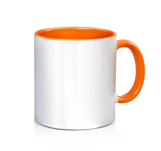 Ceramic 3 Tone Mug - Orange - 11oz
