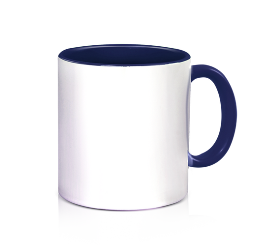 Ceramic 3 Tone Mug - Dark Blue - 11oz