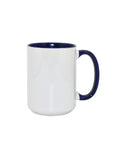 Ceramic 3 Tone Mug - Dark Blue - 15oz