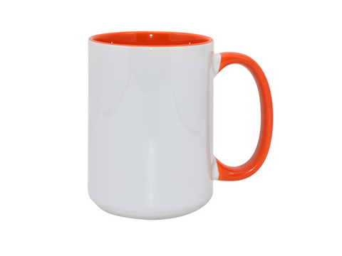 Ceramic 3 Tone Mug - Orange - 15oz