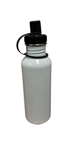 20oz / 600ml Stainless Steel Water Bottle - Sipper Lid - White