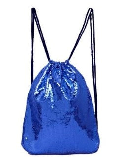 Sequin Drawstring Bag - Dark Blue