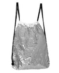 Sequin Drawstring Bag - Silver