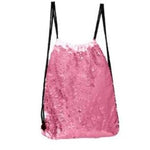 Sequin Drawstring Bag - Pink