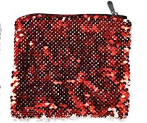 Sequin Cosmetic Pouch - Red