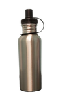 20oz / 600ml Stainless Steel Water Bottle - Sipper Lid - Silver