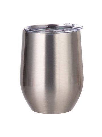 Stemless Wine Glass Stainless Steel - Silver