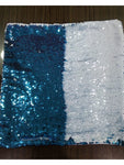 Sequin Pillow Case Square - Luna Blue