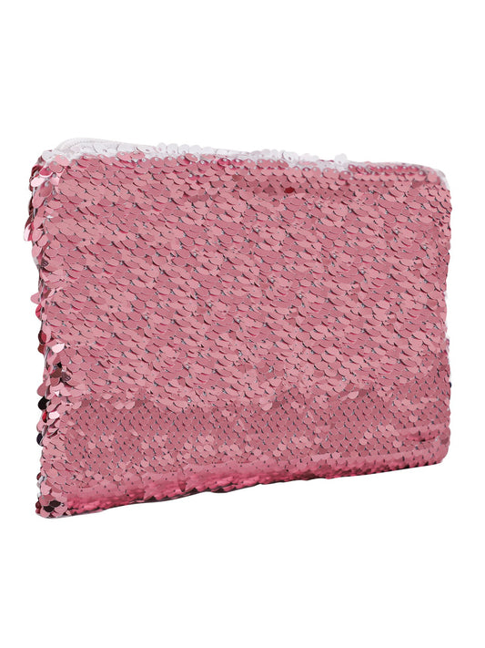 Sequin Cosmetic Pouch - Pink