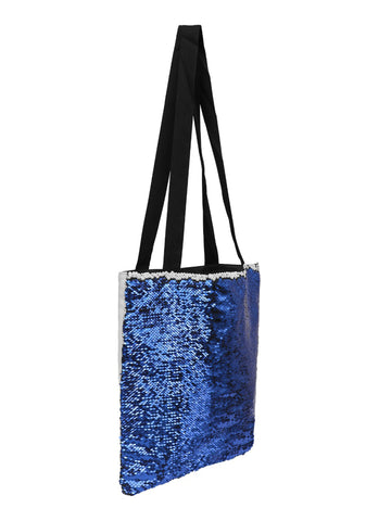 Sequin Tote Bag - Dark Blue